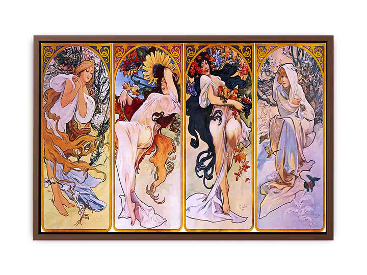 Four Seasons by Alfons Mucha, circa 1897