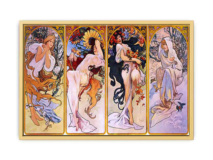 Four Seasons by Alfons Mucha, circa 1897