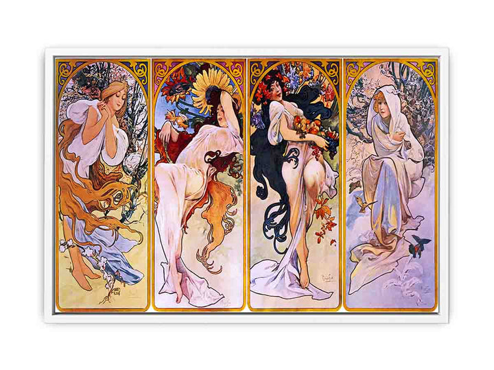 Four Seasons by Alfons Mucha, circa 1897