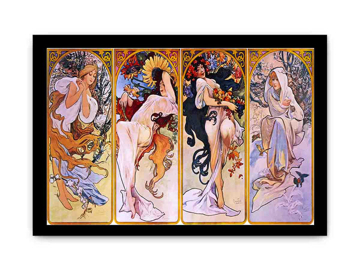 Four Seasons by Alfons Mucha, circa 1897