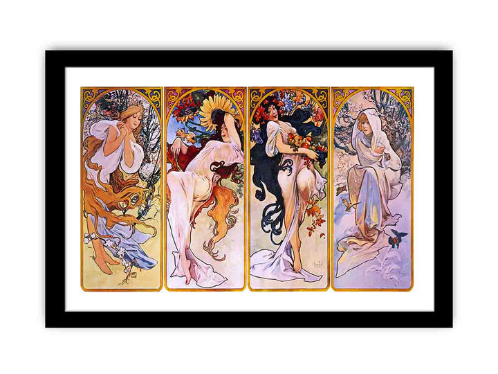 Four Seasons by Alfons Mucha, circa 1897