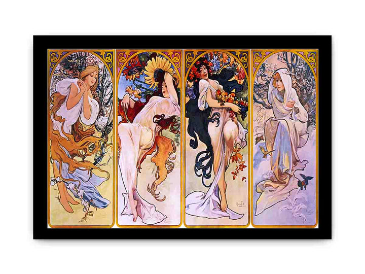 Four Seasons by Alfons Mucha