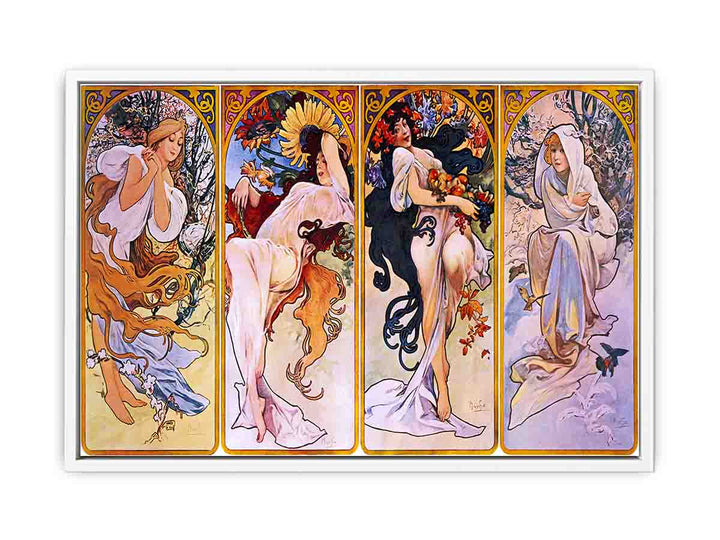 Four Seasons by Alfons Mucha