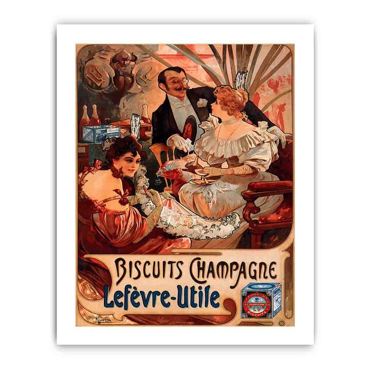 Alfons Mucha - 1896 - Biscuits Champagne-Lefèvre-Utile