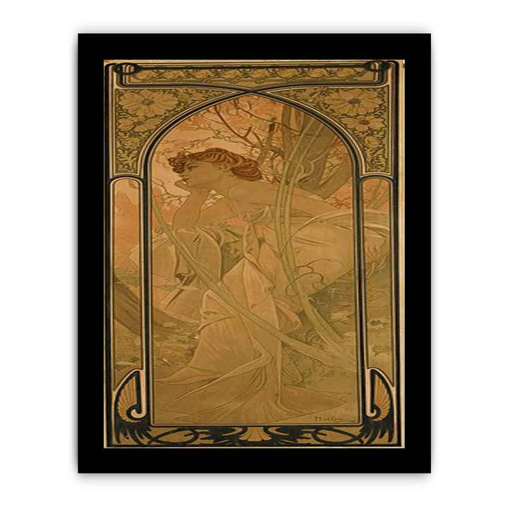 Alfons Mucha Abend 1899 Lithographie