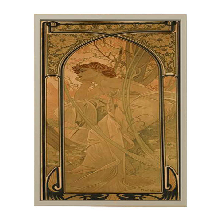 Alfons Mucha Abend 1899 Lithographie