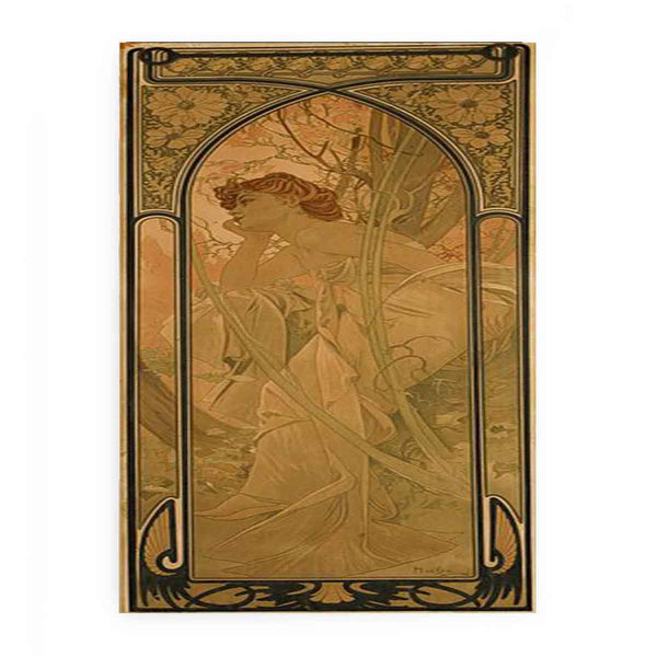 Alfons Mucha Abend 1899 Lithographie