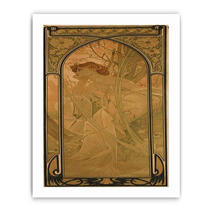 Alfons Mucha Abend 1899 Lithographie