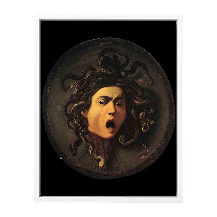 Medusa, painted on a leather jousting shield, c.1596-98