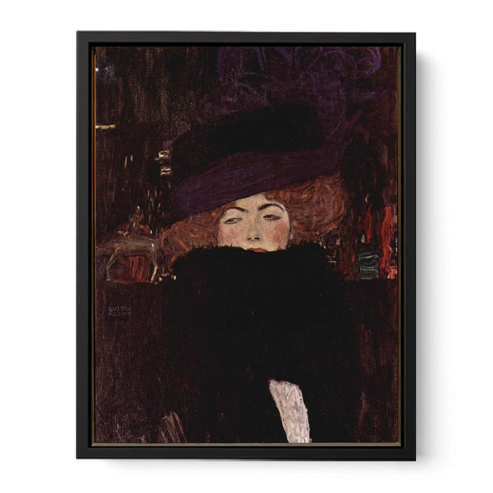 Lady With Hat And Feather Boa