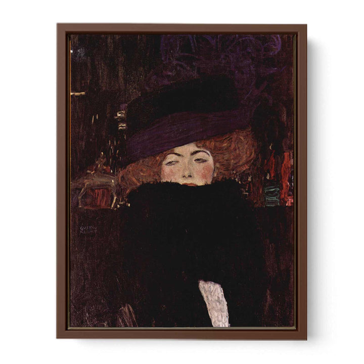 Lady With Hat And Feather Boa