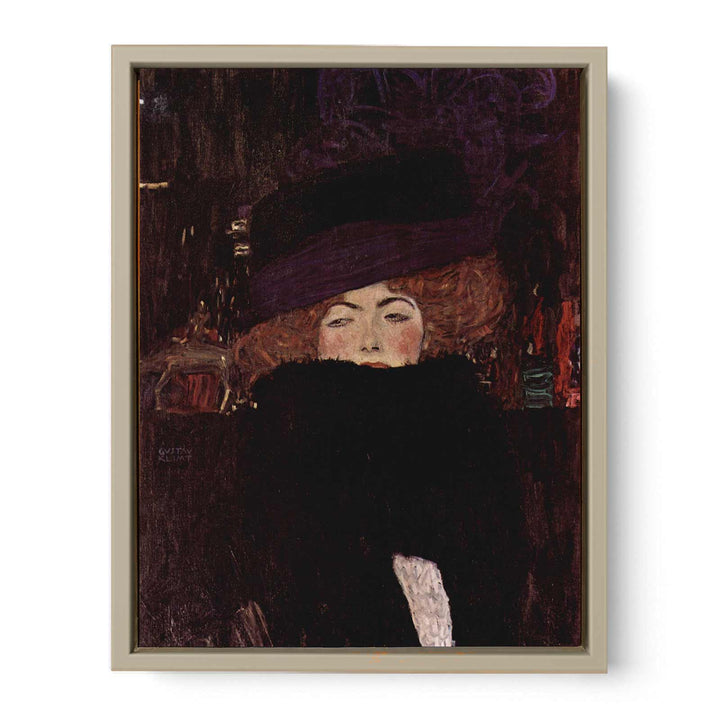 Lady With Hat And Feather Boa