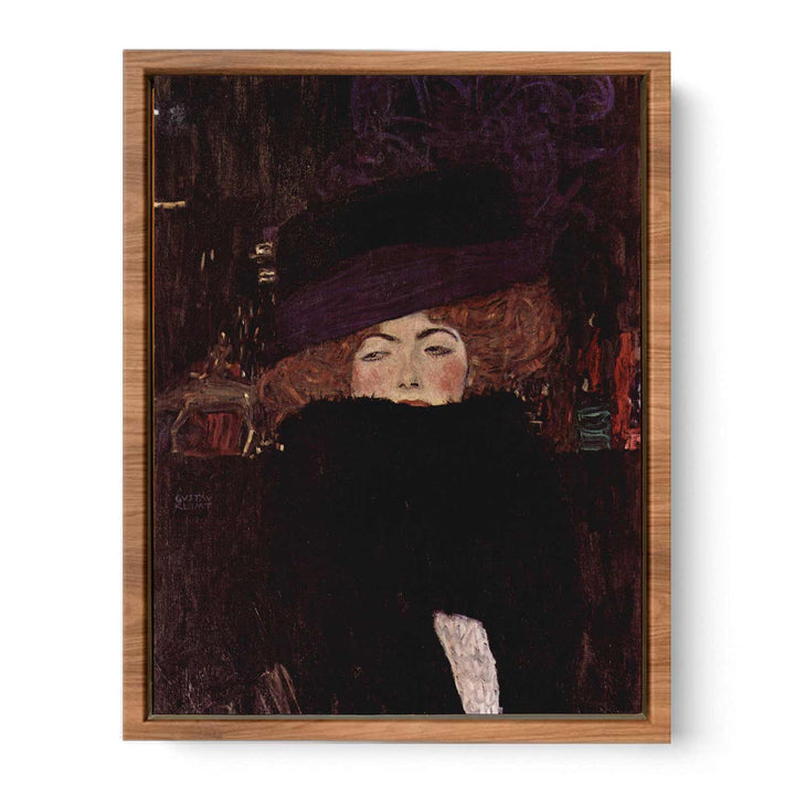 Lady With Hat And Feather Boa