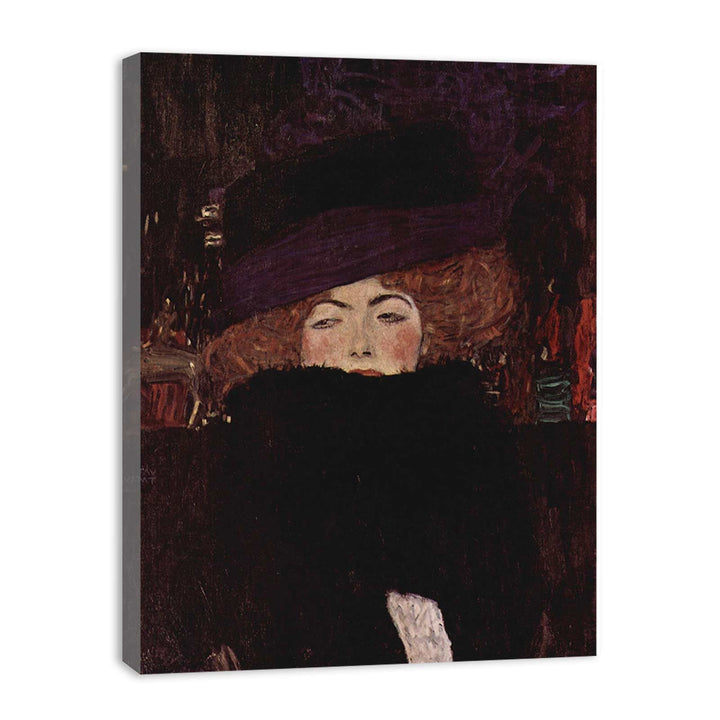 Lady With Hat And Feather Boa