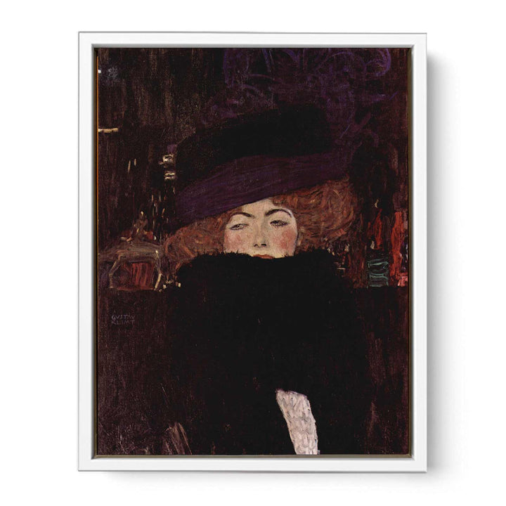 Lady With Hat And Feather Boa