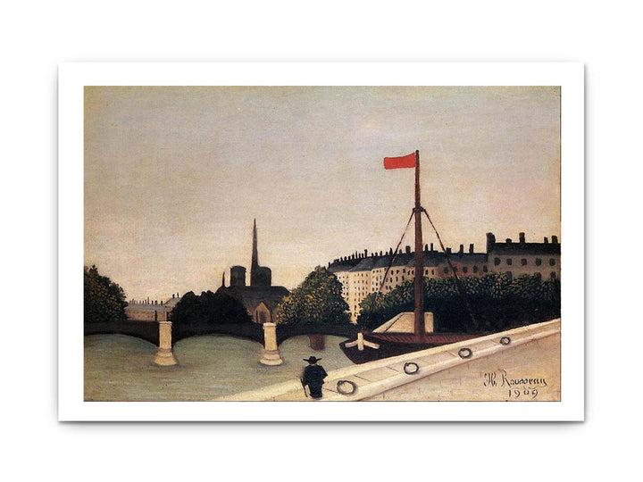 Notre Dame: View of the Ile Saint-Louis from the Quai Henri IV