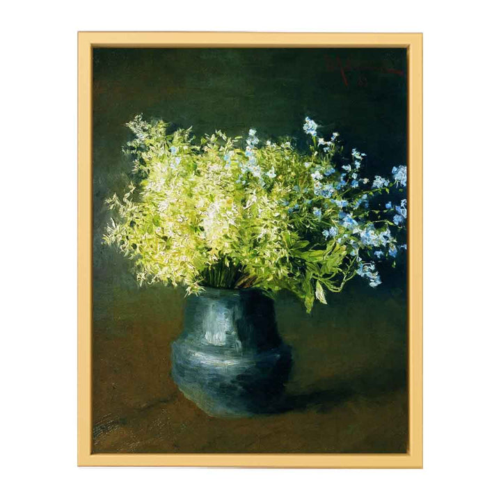 "Wild violets and Forget-me-not", painting by Isaac Levitan