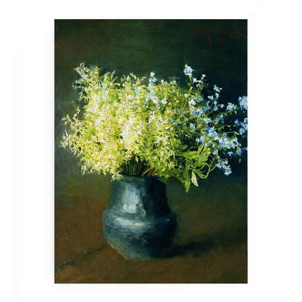 Wild violets and Forget-me-not", painting by Isaac Levitan