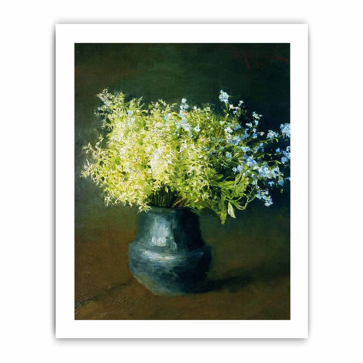 Wild violets and Forget-me-not", painting by Isaac Levitan