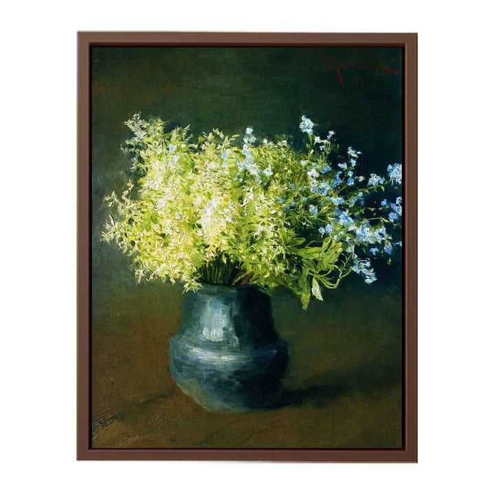 Wild violets and Forget-me-not", painting by Isaac Levitan