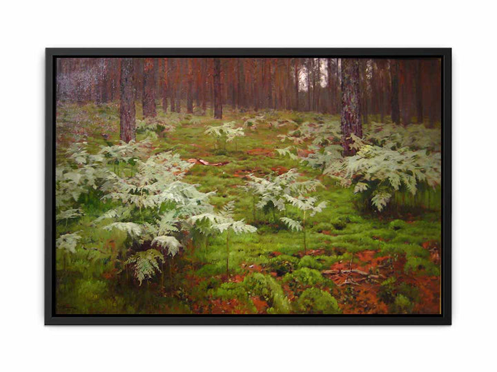 Fern in forest by I. Levitan