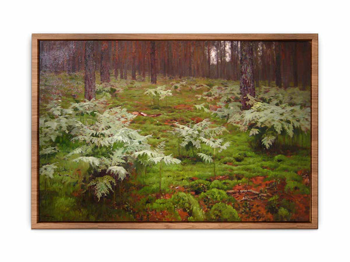 Fern in forest by I. Levitan