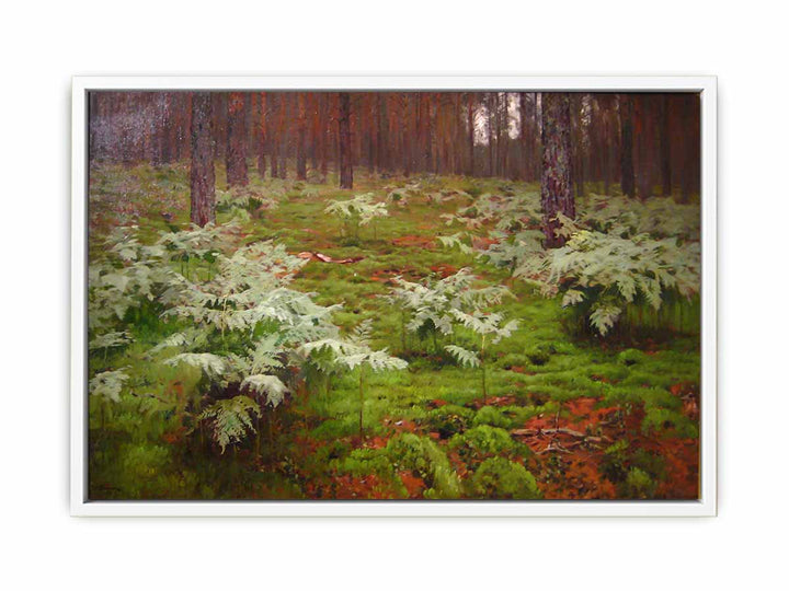 Fern in forest by I. Levitan