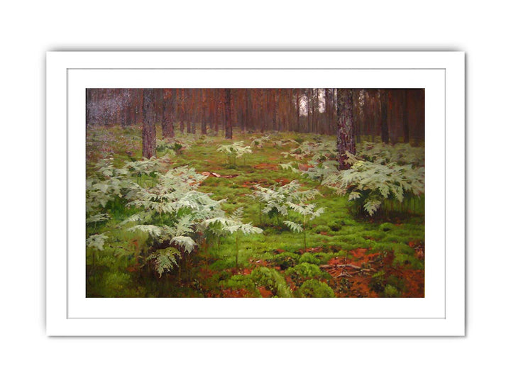 Fern in forest by I. Levitan