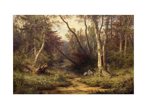 Forest Landscape with Herons