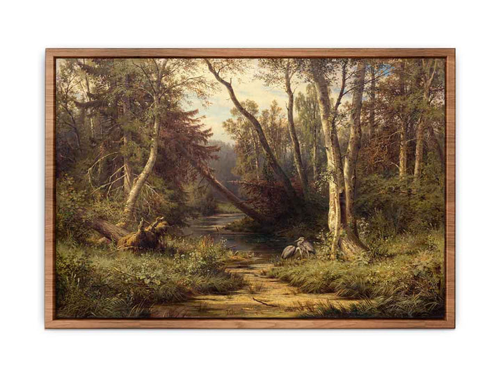 Forest Landscape with Herons