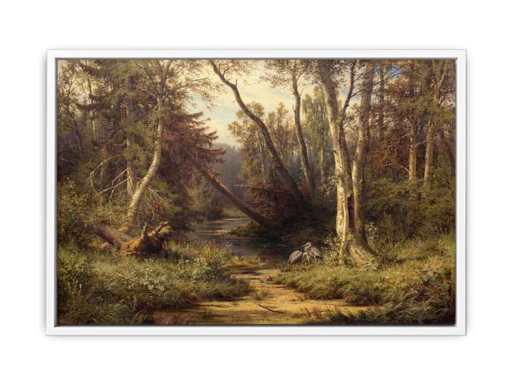 Forest Landscape with Herons