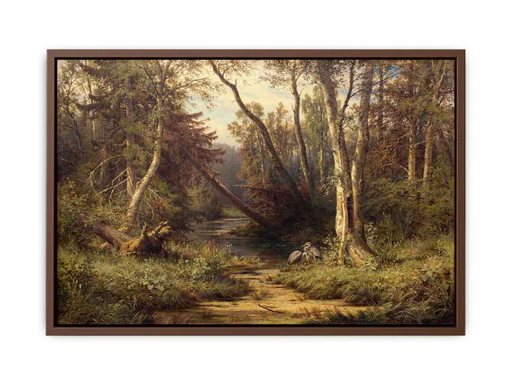 Forest Landscape with Herons