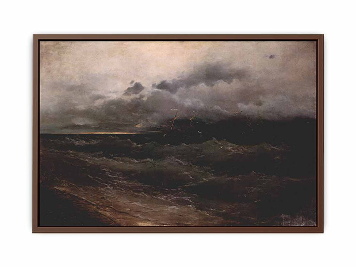 Ships on Stormy Sea, Sunrise