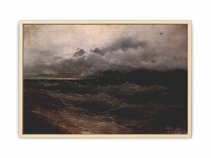 Ships on Stormy Sea, Sunrise