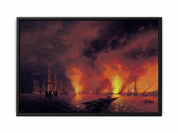 The Battle of Sinop on 18 November 1853 (Night after Battle).