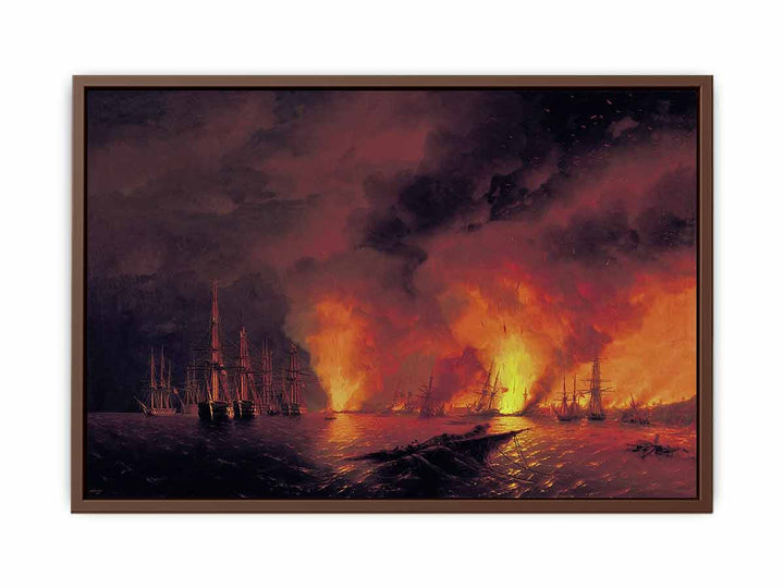 The Battle of Sinop on 18 November 1853 (Night after Battle).