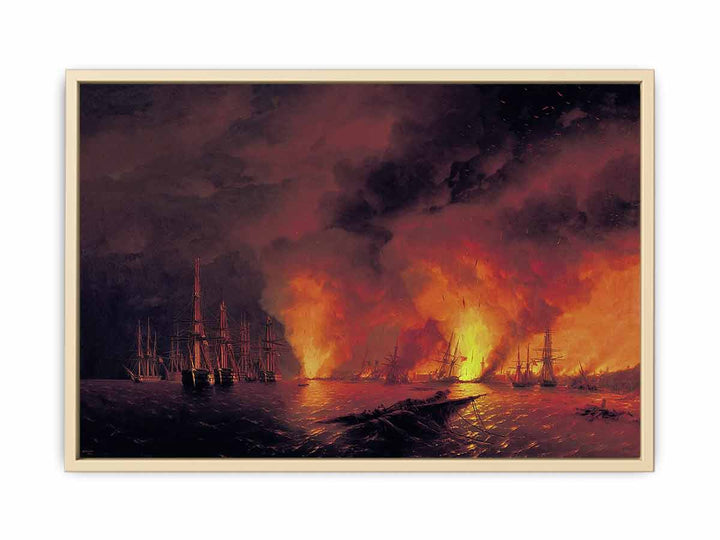 The Battle of Sinop on 18 November 1853 (Night after Battle).