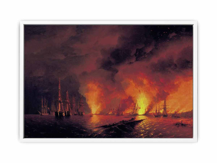 The Battle of Sinop on 18 November 1853 (Night after Battle).