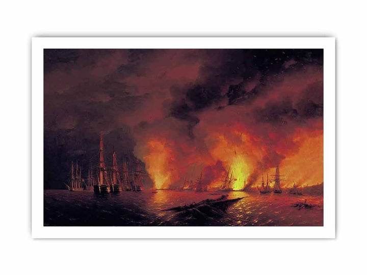 The Battle of Sinop on 18 November 1853 (Night after Battle).