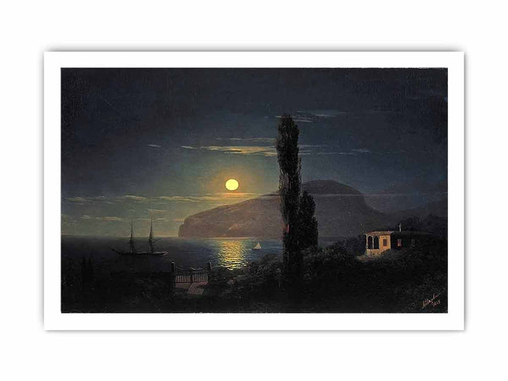 Moonlit night in the Crimea.