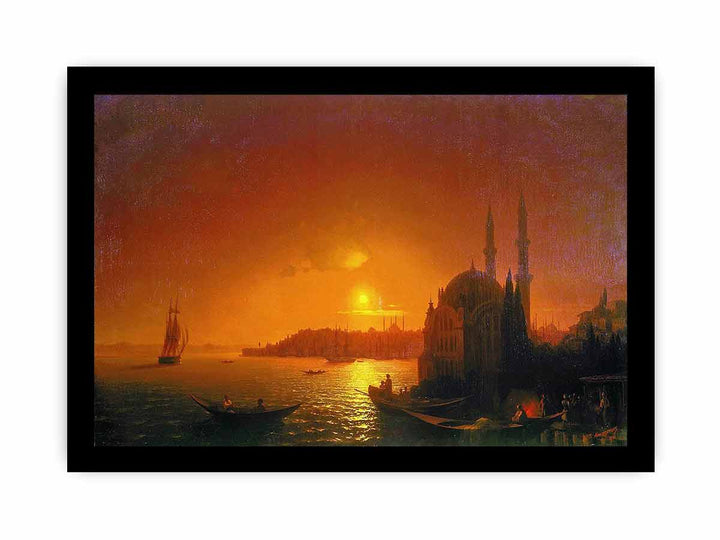 View of Constantinople by moonlight.