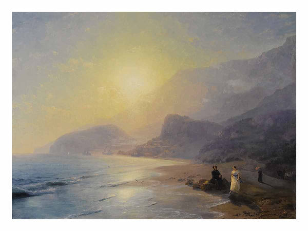 A. S. Pushkin and Countess M. N. Raevskaya by the sea near Gurzuf