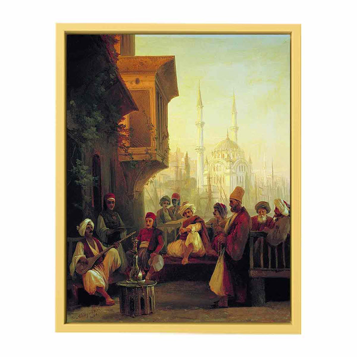 Coffee-house by the Ortaköy Mosque in Constantinople