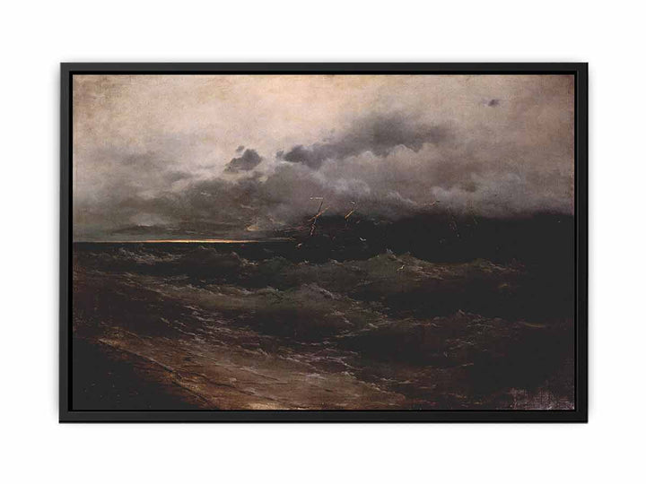 Ships on Stormy Sea, Sunrise