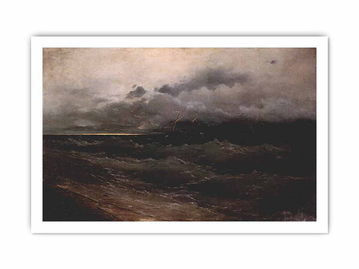 Ships on Stormy Sea, Sunrise