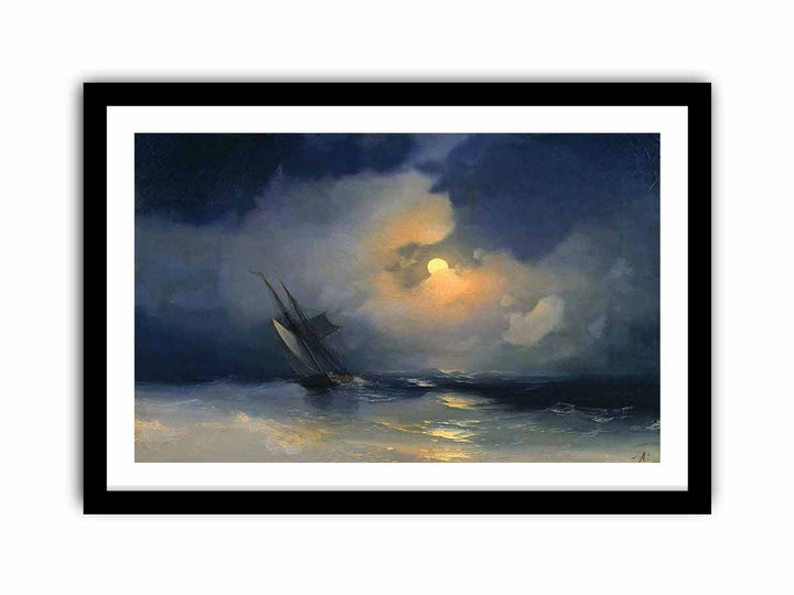 Storm at Sea on a Moonlit Night