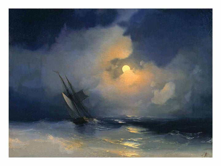 Storm at Sea on a Moonlit Night