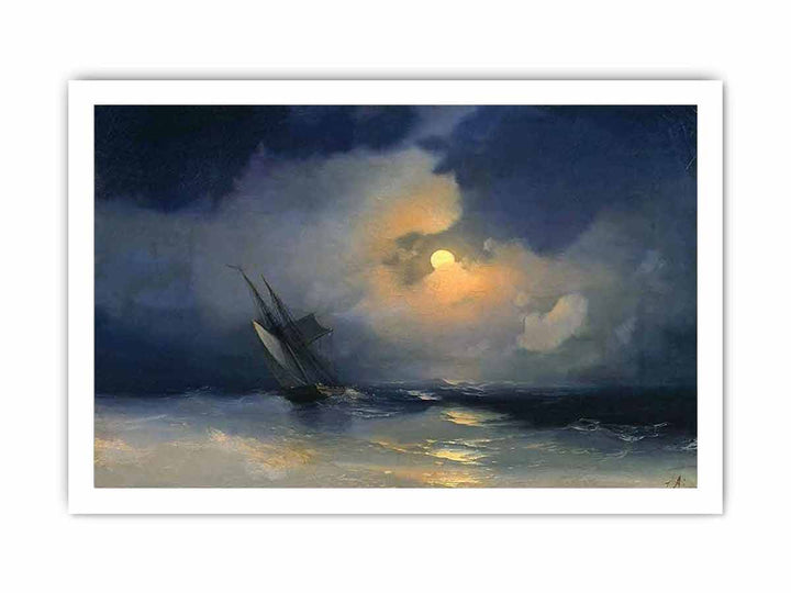 Storm at Sea on a Moonlit Night