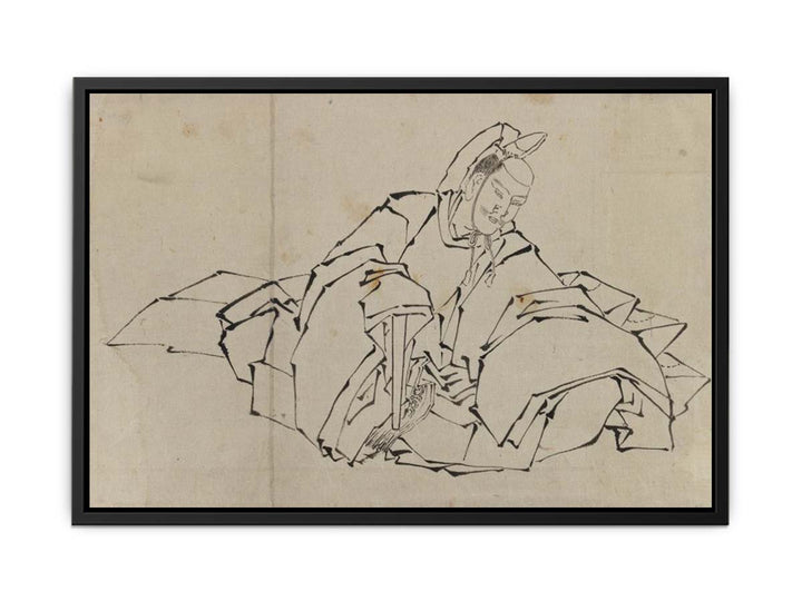 Drawing of Seated Nobleman in Full Costume