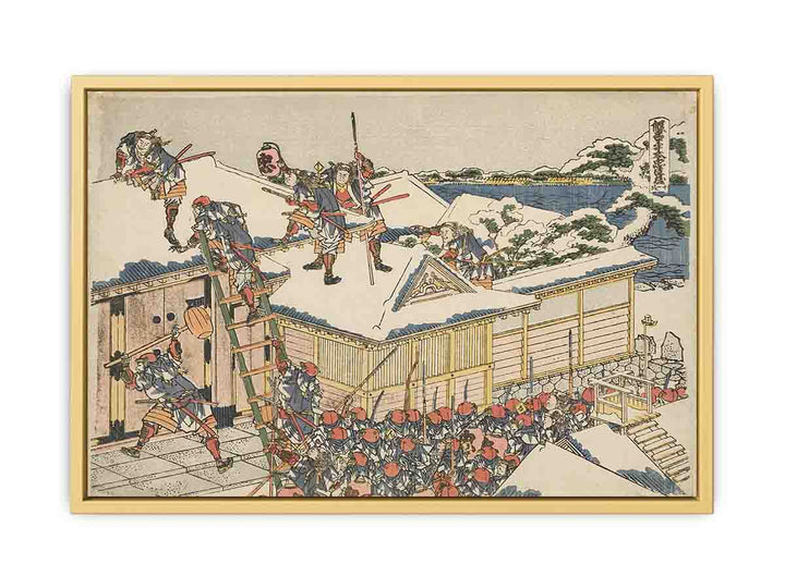 The ronin attack the principal gate of Kira's mansion